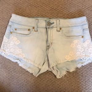 American Eagle Embellished Jean Shorts